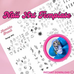 Emoji Carnival Nail Art Practice Sheet | Nail Art Stickers | Nail Art Template | Nail Art Sheet | Nail Art Stencil | Nail Decal Template DIY