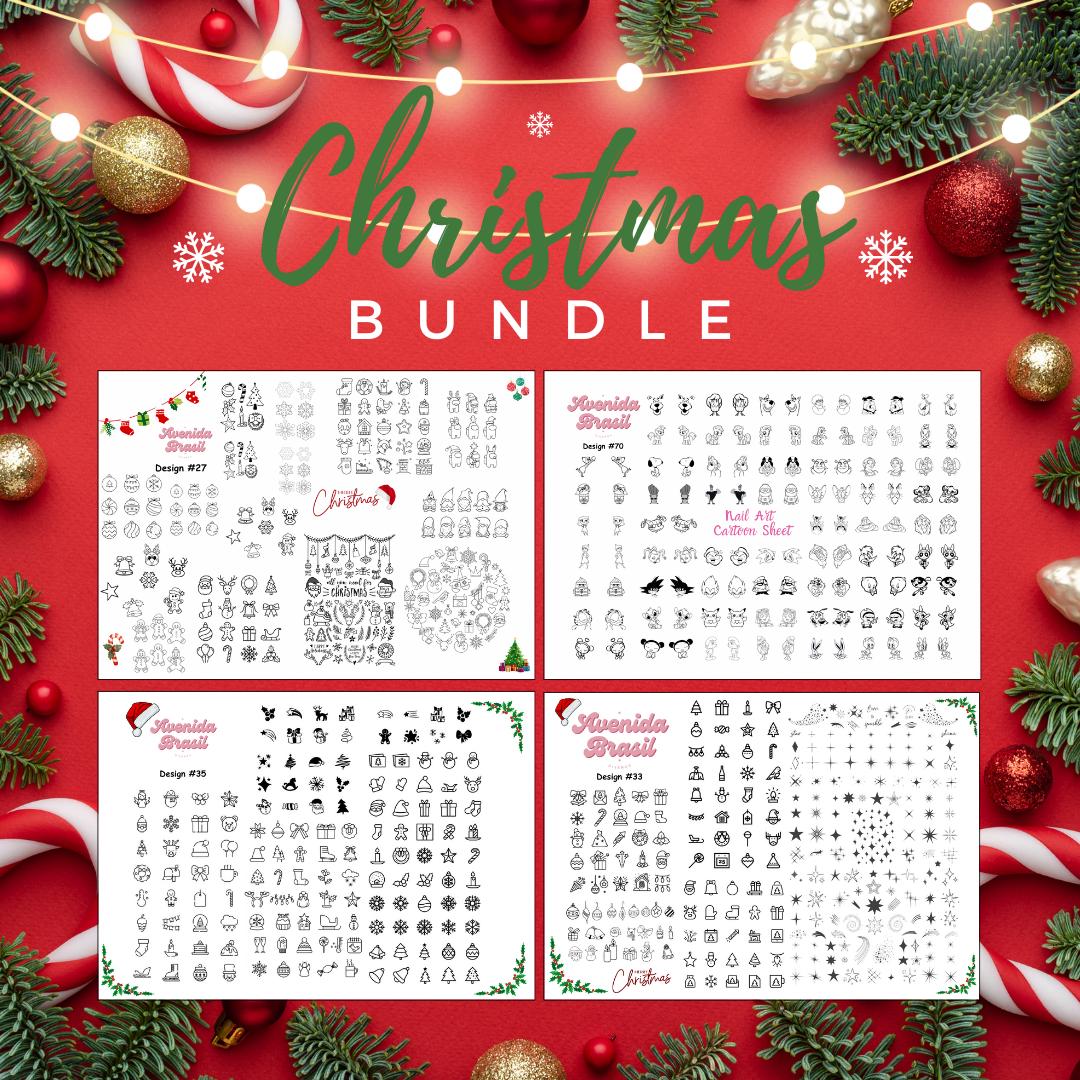 9 Blätter Weihnachts-Nagelaufkleber – Vielfältige Designs Für DIY-Nageldesign – Wiederverwendbare Sticker Für Natürliche & Acrylnägel