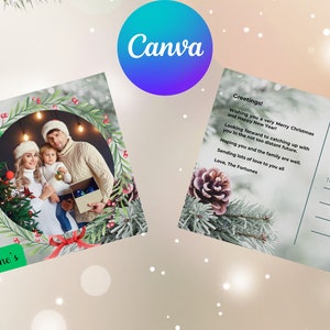 Cartolina di Natale, cartolina di Natale con foto di famiglia, cartolina di Natale personalizzata, cartoline di vacanze per famiglia e amici, biglietti di auguri