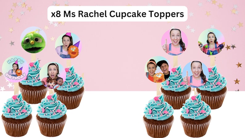 Ms Rachel Cupcake Toppers, Instant Digital Download, Ms Rachel Birthday ...