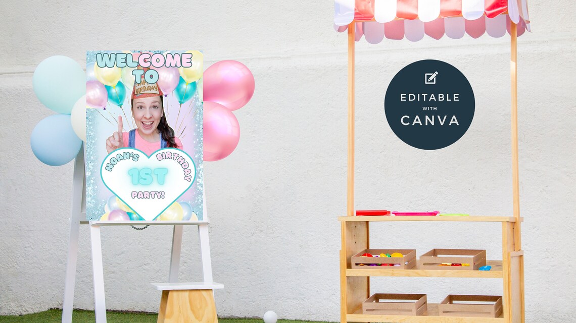 Ms Rachel Welcome Sign, A1 Size, Ms Rachel Birthday Party, Ms Rachel ...