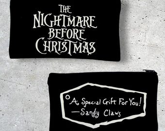 Canvas Makeup Bag - Sandy Claws Present Halloween Gift