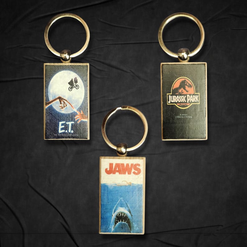 Printed Wood Keychain: Creature Features - Iconic Movies - Etsy