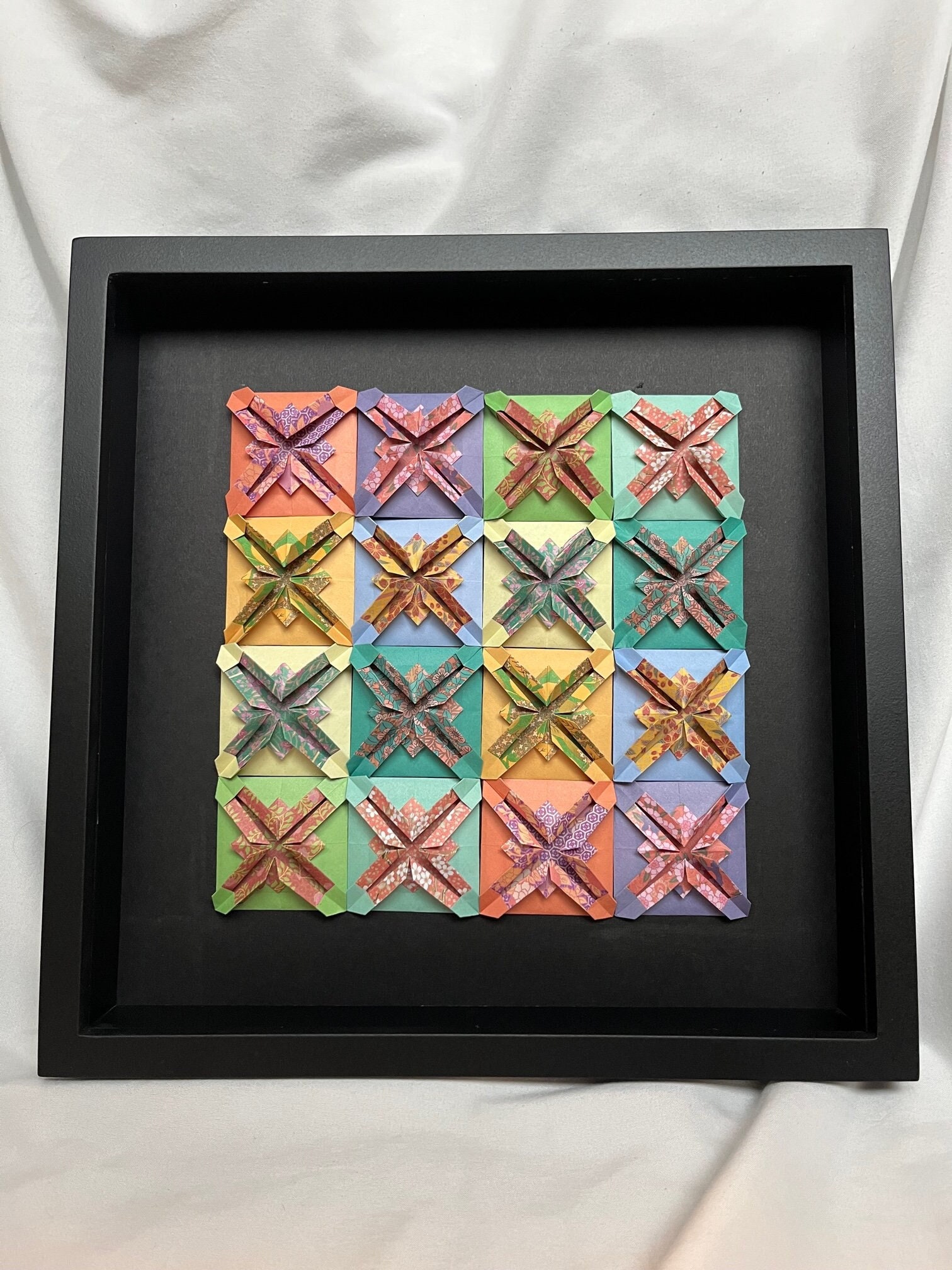 Origami Tile Shadow Box Etsy