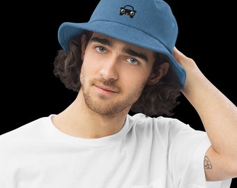 Bucket hat Denim for outdoor activities bucket hat for her Stylish hat Denim unisex for fishing time bucket hat denim for him beach parties