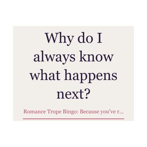 Romance Trope Bingo Card Art Print 8x10 | Predictable Plot Twists Included