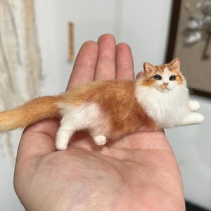Custom Needle Felted ragdoll cat Figurine| Custom Wool Felting Cat Portrait| Mother&#39;s day gift| Stuffed Cat Plush| Cat Lovers Memorial