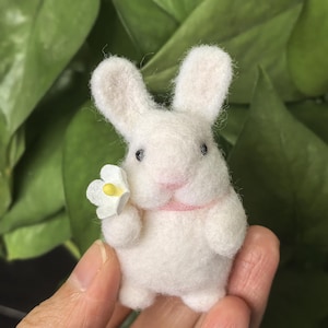 Finished Felt Wool Bunny|Gifts for Friends|Mother&#39;s Day Gifts|Stuffed Bunny|Souvenirs for Pet Lovers|Valentine&#39;s Day Gifts