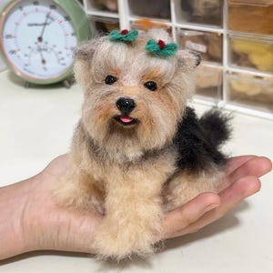 Yorkshire Terrier Custom Sculpture | Felt Pets| Felt Wool Animals | Dog Memorial Gifts | Pet Replicas | Pet Memorial Gifts | Christmas Gifts