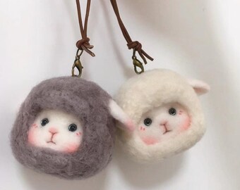 Finished Felt Wool Sheep Doll|Gifts for Friends|Mother&#39;s Day Gifts|Stuffed Sheep|Souvenirs for Pet Lovers|Valentine&#39;s Day Gifts