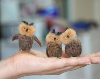 Finished Felt Wool Owl|Gifts for Friends|Mother&#39;s Day Gifts|Stuffed Owls|Souvenirs for Pet Lovers|Valentine&#39;s Day Gifts