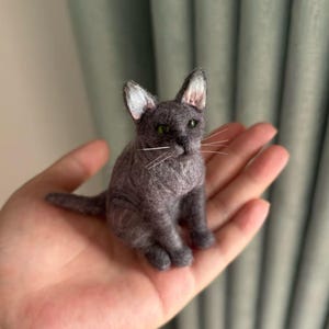 Custom Cow Cat Wool Felt Figurine | Custom Wool Felt Cat 3D Portrait | Mother&#39;s Day Gifts | Plush Toys Cats | Cat Lover Memorabilia