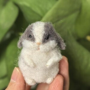 Finished Felt Wool Bunny|Gifts for Friends|Mother&#39;s Day Gifts|Stuffed Bunny|Souvenirs for Pet Lovers|Valentine&#39;s Day Gifts