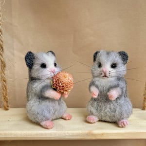 Finished Felt Wool Mice|3D Pet Portraits|Mother&#39;s Day Gifts|Stuffed Mice|Souvenirs for Pet Lovers|Valentine&#39;s Day Gifts|Customizable