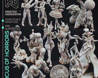 Circus Pack of Horrors 14 model pack| Printed Obsession | DnD