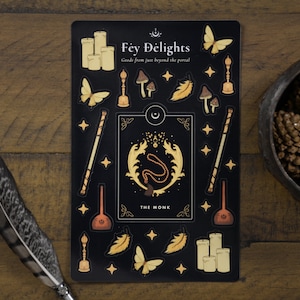 Folha de adesivos da classe D&D Monk - adesivos de Dungeons and Dragons