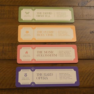 D&D Lesezeichen - Set mit 4 Tickets
