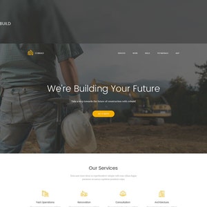 Construction Multipurpose HTML Landing Page || web templates, landing page, customizable, website theme, html, wordpress