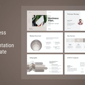 Business Plan Google Slides Presentation Template || Google Slides, presentation, template, business, digital file, ppt