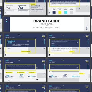 Brand Guidelines Google Slides Presentation Template || Google Slides, presentation, template, business, digital file, ppt