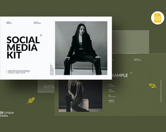 Social Media Kit Google Presentatiesjabloon || Google Presentaties, presentatie, sjabloon, zakelijk, digitaal bestand, ppt