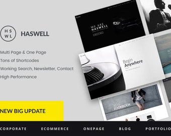 Haswell Mehrzweck-HTML Multi Page Landing Page || webtemplates, Landing Page, anpassbar, Website Theme, html, multifunktional, wordpress