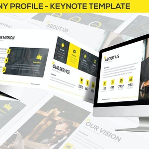 Company Profile Keynote Presentation Template || keynote, presentation, template, multipurpose, power point, business, digital file, ppt