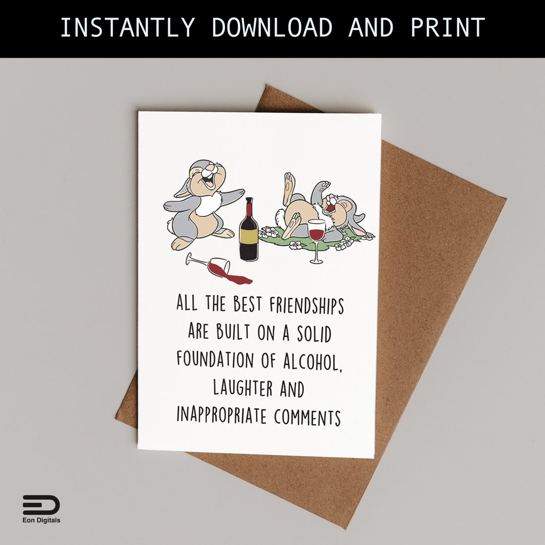 Best Friends Funny Card | Funny Birthday Cards, Digital Card, for Her ...