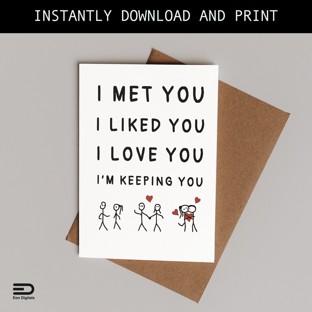 I Love You Card | Funny Birthday Cards, Digital Card, for Her, for Him ...