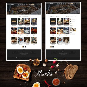 May include: A website screenshot showing a menu of food items with images and prices. The website is called "Chuck It" and the menu is titled "Our Shop".