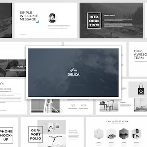 Delica Google Slides Presentation Template || Google Slides, presentation, template, business, digital file, ppt