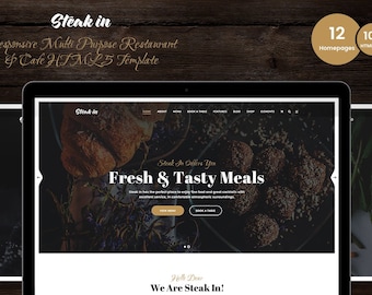 Restaurant & Cafe-HTML5 Template Landing Page || Web Templates, Landing Page, anpassbar, Website Theme, html, wordpress