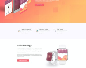 Moto Mehrzweck-HTML-Landing Page || webtemplates, Landing Page, anpassbar, Website Theme, html, multifunktional, wordpress