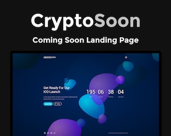Crypto Coming Soon Multipurpose HTML Landing Page || web templates, landing page, customizable, website theme, html, wordpress