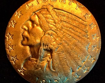 Grandpa's US gold coin Indian Head 5 dollar quarter eagle