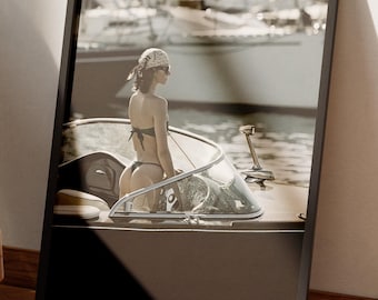 Yacht Poster, Boat Print, Photography Prints, Luxury Wall Art, Summer Poster, Luxury Prints, Aesthetic Room Decor, Museum Quality Wall Art