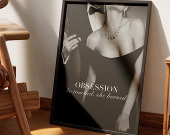 Impresión de alta costura de diseñador, arte mural estético de lujo, blanco y negro, póster imprimible de moda de lujo, descarga de arte mural de diseñador