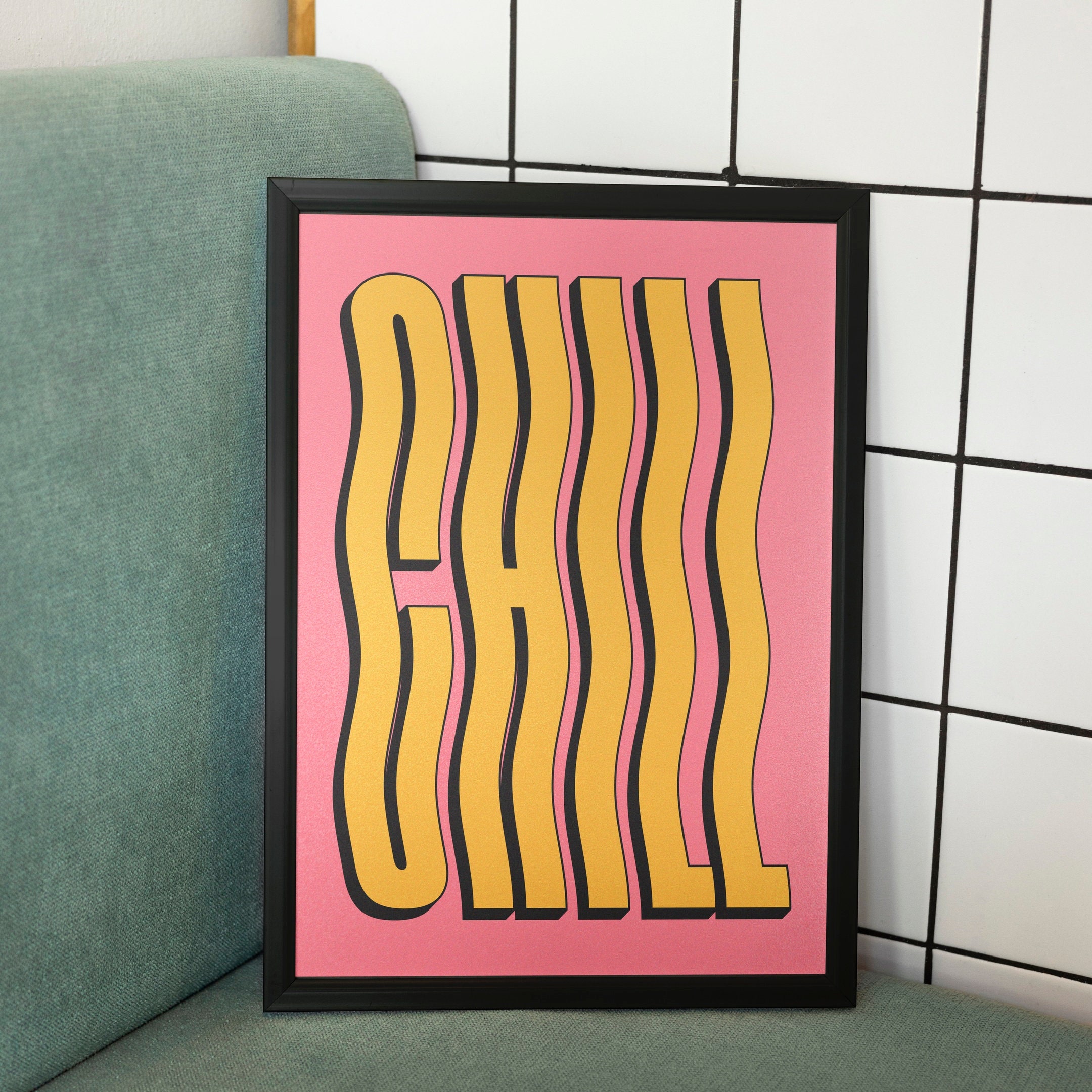 Chill: Wavy Typography Edition | Retro Pop Words Typography