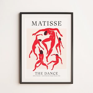La danza 3 / Henri Matisse - La Danse / Ritagli di carta retrò, stampa artistica di poster digitale astratto di metà secolo