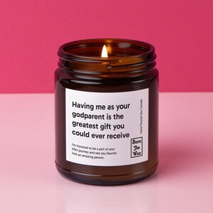 Having me as your godparent Soy Candle | Gift for Godson, Goddaughter, Gift from Godfather, Godmother, Funny Gift, Christmas Gift