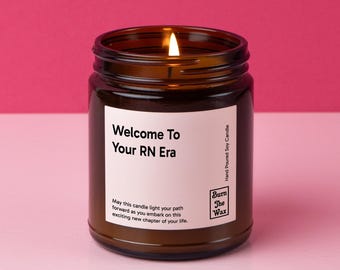 RN Era Soy Candle | Funny Gift For Nurse, Registered Nurse Candle Gift, Funny New Nurse Gift, RN Candle Gift, Graduation Gift