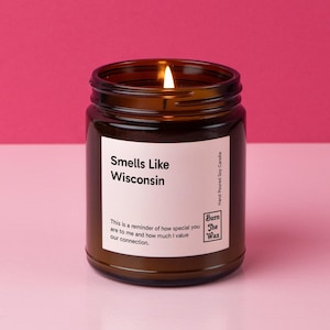 Smells Like Wisconsin Soy Candle | Wisconsin Candle, Decoration Gift, Moving to Wisconsin, Wisconsin Gift
