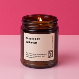 Smells Like Arkansas Soy Candle | Arkansas Candle, Decoration Gift, Moving to Arkansas, Arkansas Gift
