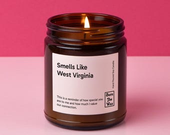 Smells Like West Virginia Soy Candle | West Virginia Candle, Decoration Gift, Moving to West Virginia, West Virginia Gift