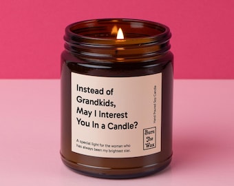 Gift for Parents, Instead of grandkids may I interest you in a Candle Soy Candle, Parents Gift, Gift for Mom, Funny Christmas Gift