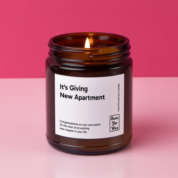 It's Giving New Apartment Soy Candle | New Apartment Gift for Friend, Housewarming Gift