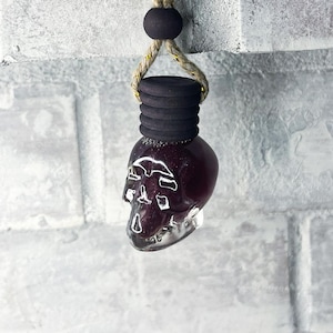 Hanging Skull Car Diffuser - Clean Fragrance Oil Air Freshener - Luxury Scented Creepy Gift Idea