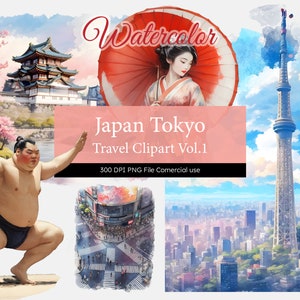 Tokyo Japan Travel Clipart Vol.1