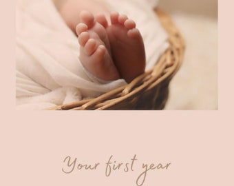 Baby Keepsake Book First Year Journal Baby's First Year Keepsake Diary Gift For New Mum First Photo Album Book Of Firsts Christmas Gift Book