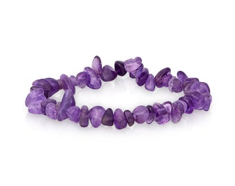 Amethyst Splitterarmband | Hochwertiges Edelsteinarmband | dehnbar | handgefertigt | Heilstein